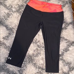 Grey and pink under armour leggings
